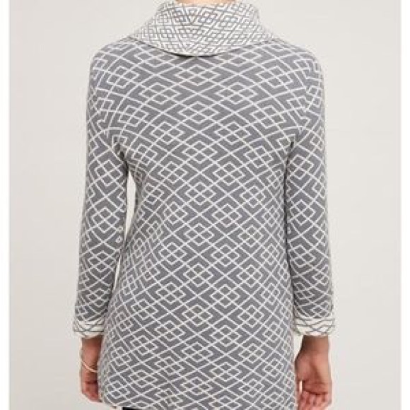 ANTHRO MOTH GRAY COWLED GALENA PULLOVER SWEATER - Picture 2 of 8